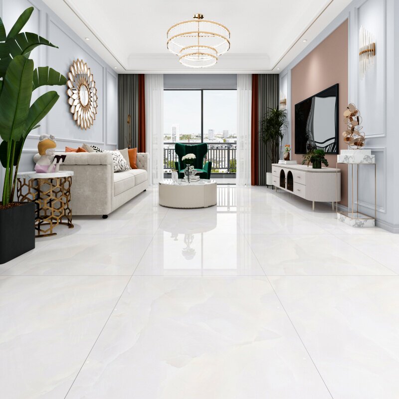 佛山通体大理石仿玉石瓷砖750x1500客厅暖色地板砖800子母砖地砖