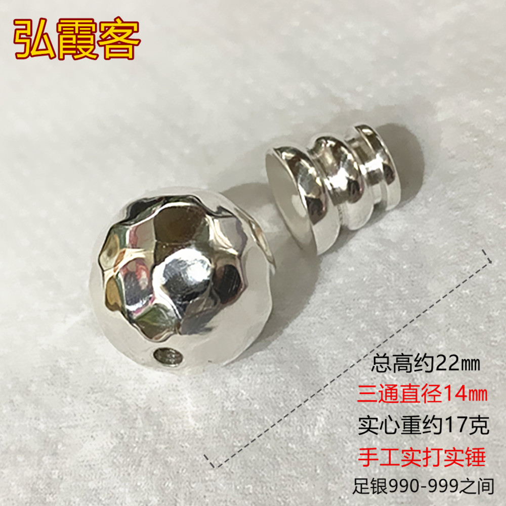 纯手工正圆锤纹三通佛塔实锤实心三通佛头佛三通分体锤纹宝塔三通