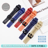 H1000 适配GBD H1000树脂表带3475三代猫人系列黑色GBD 1A替换