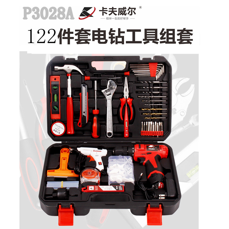 KRAFTWELL 충전식 전기 드릴 가정용 전기 드라이버 충전식 리튬 배터리 수리 핸드 전기 드릴 세트 도구