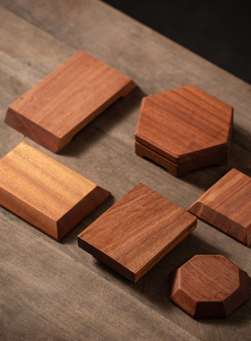 酒水木底托展示架实木底坐DIY家居装饰品茶宠人物动物小摆件搭配