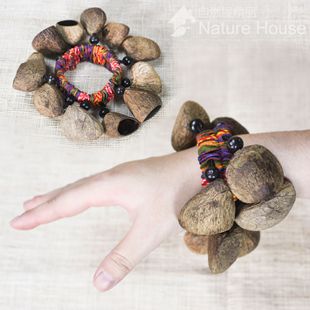 黑果手環鈴多拉果壳手铃铛手链非洲鼓打击伴奏手腕铃坚果疗愈音乐