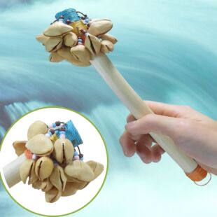 夾竹桃手搖鈴坚果壳摇铃非洲鼓伴奏多拉果果壳手摇铃印尼手摇铃