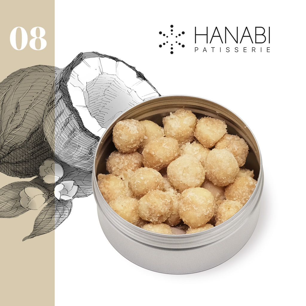 08/椰香夏威夷果100g HANABI海南椰子茶酒点心年货礼盒坚果礼盒