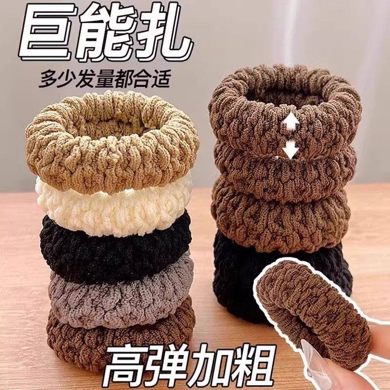 【高马尾丸子头发圈】不伤发