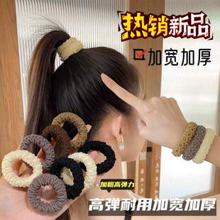 高马尾发绳扎头发皮筋女2026新款高端头绳高弹力耐用皮套发圈头饰