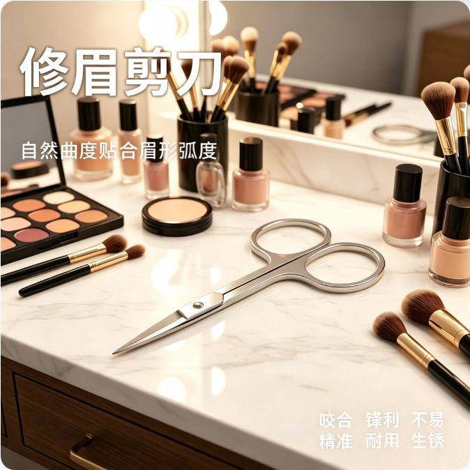 修眉剪刀眉毛鼻毛修剪器不锈钢美容睫毛化妆小剪子神器专用修眉刀