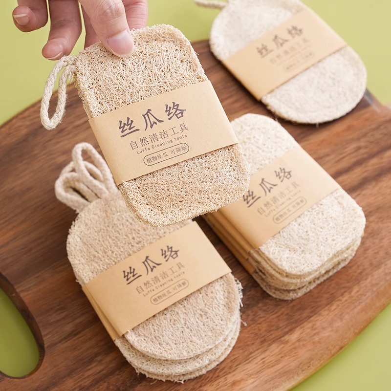 丝瓜络洗碗巾不沾油丝瓜瓤洗碗布厨房清洁百洁布搓澡巾洗碗刷锅刷