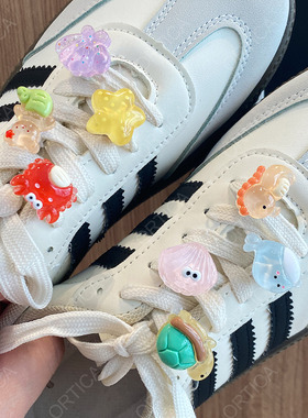 卡通透明海洋生物可拆卸鞋扣