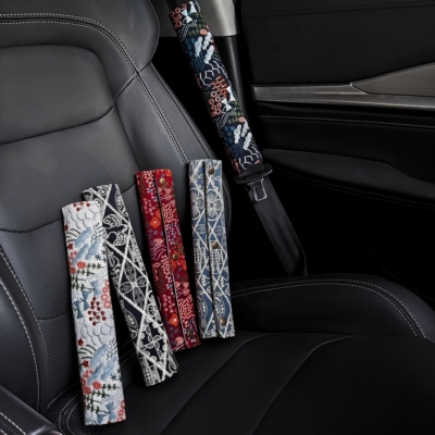 重工绣花汽车安全带套护肩肩带套