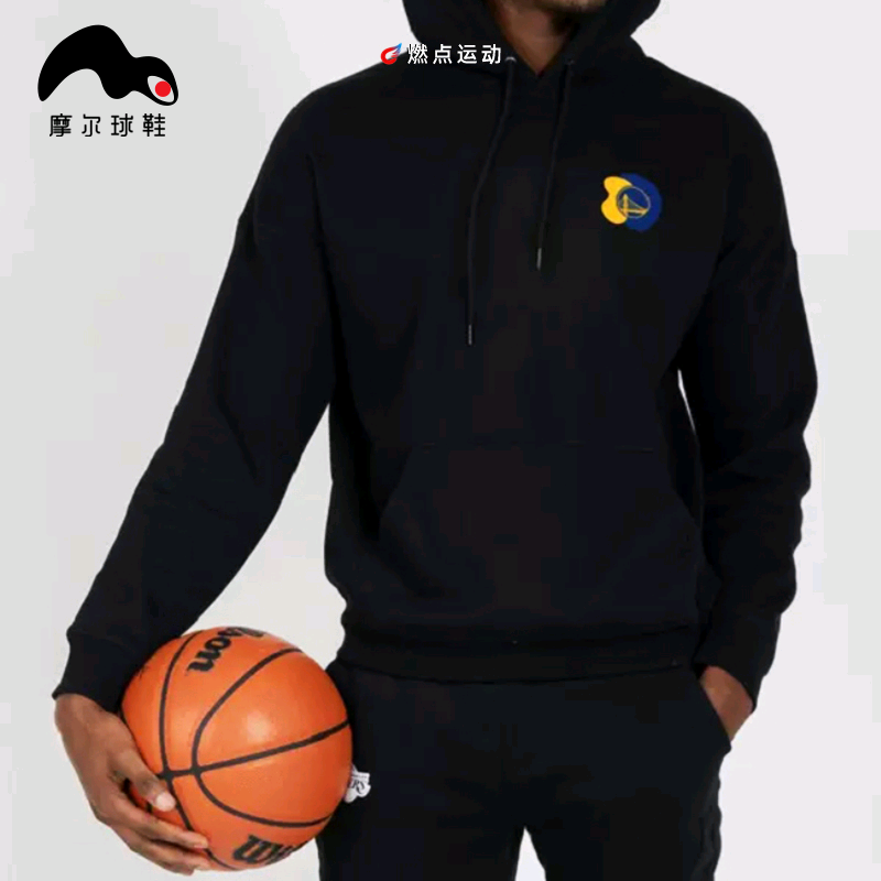 NBA金州勇士斯蒂芬库里斑斓色彩系列加绒秋冬男子运动连帽卫衣