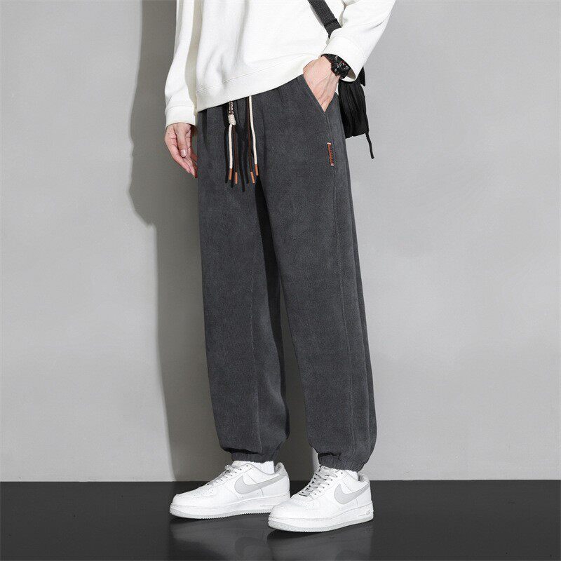 加肥大码卫裤运动裤子男士宽松束脚休闲裤子男款春秋2026新款胖子