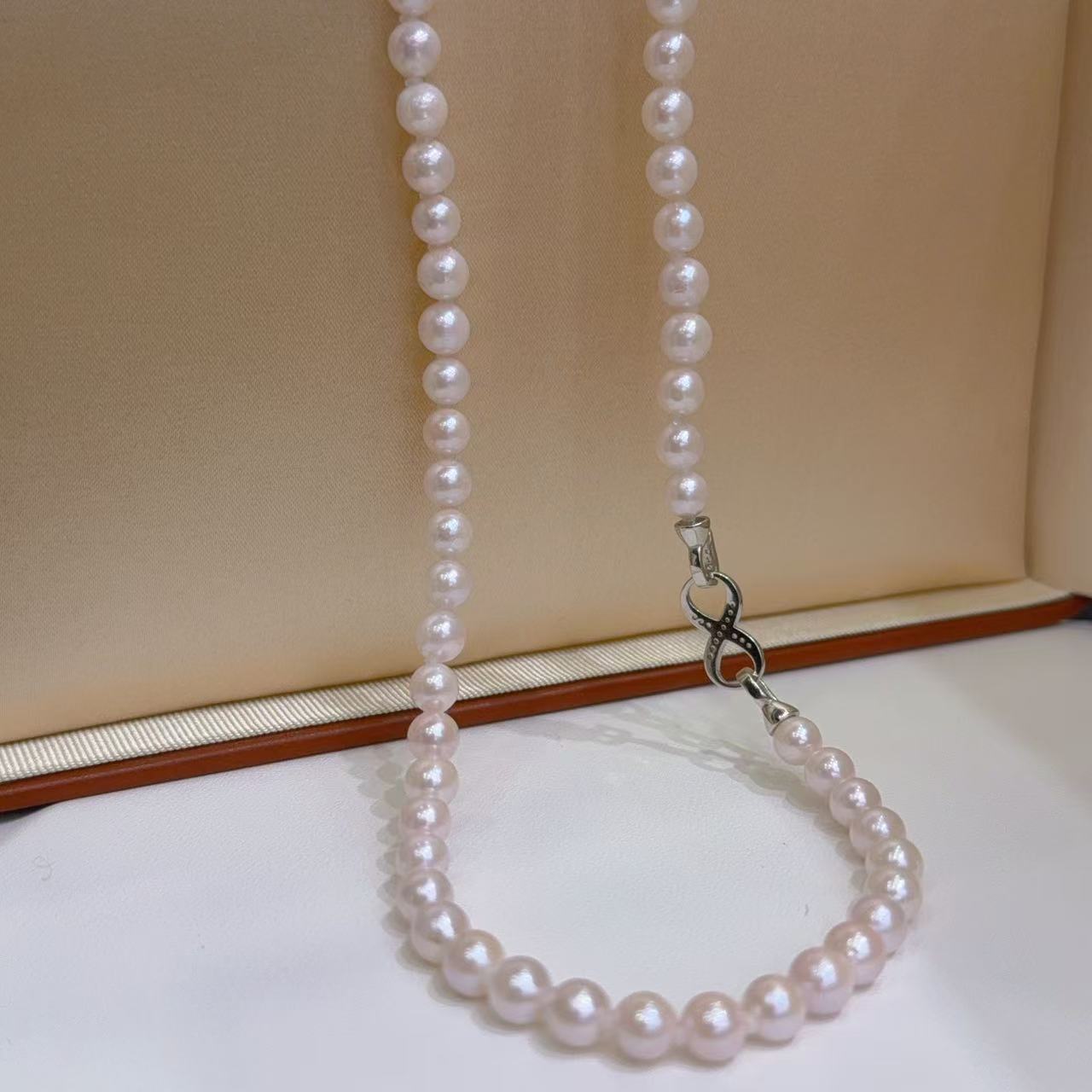 【大英子LOVE专享】粉嘟嘟6-7mm海水珍珠akoya银S925