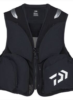 DAIWA达瓦24SS DV-2124 拨水耐磨透气多口袋香鱼短款钓鱼马甲
