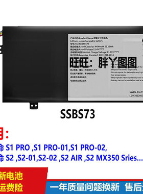 适用机械革命 S1 Pro-01,S1 Pro-02 S2-01 02 SSBS73 MX350 电池