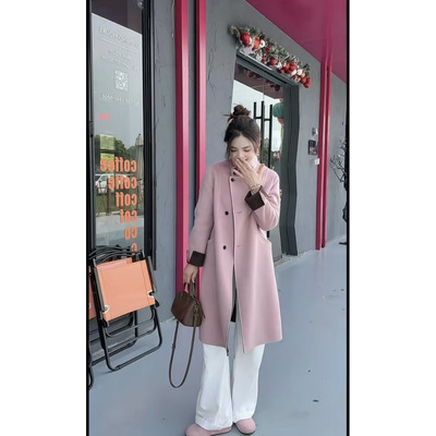 【山羊绒+天丝】1高奢气质显瘦保暖小个子定制双面羊绒大衣2501