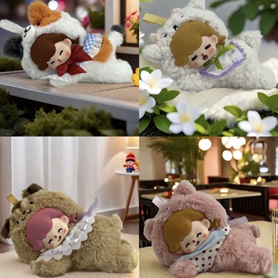 正版现货Fluffy梦想家毛绒盲盒系列潮玩可爱背包挂件送女生礼物