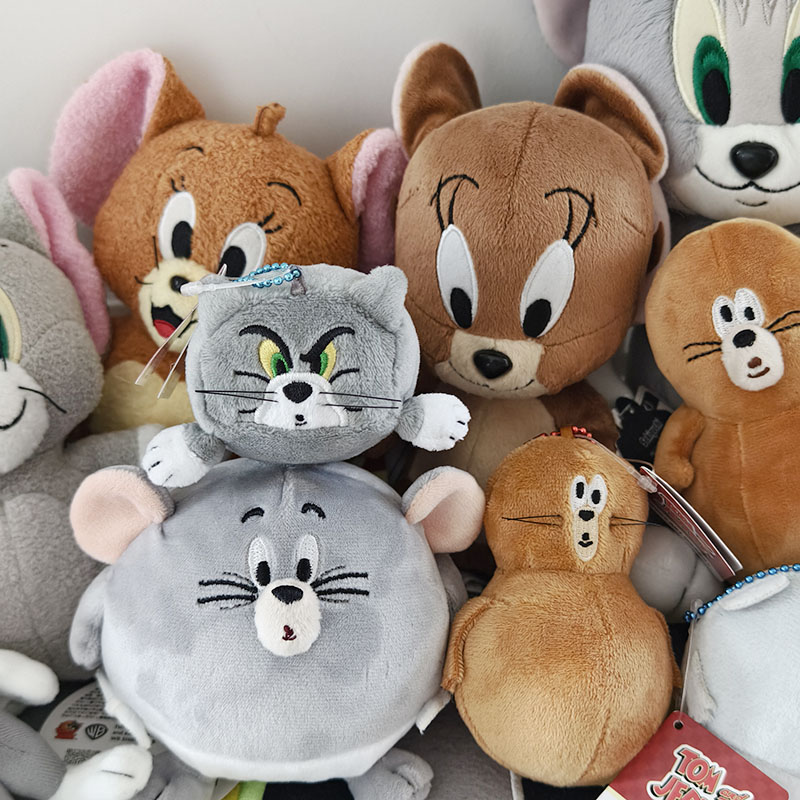 正版tom&jerry猫和老鼠汤姆猫泰瑞鼠公仔靠垫毛绒包挂件挂饰