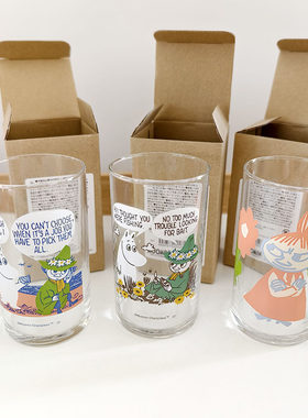 日本moomin姆明亚美玻璃杯
