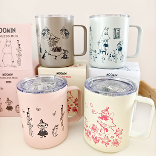 日本采购moomin姆明亚美不锈钢双层保温保冷杯 现货
