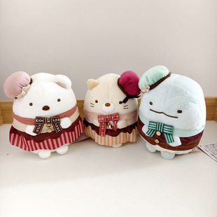 日本正版san-x角落生物咖啡店可爱玩偶公仔白熊蜥蜴猫咪 现货