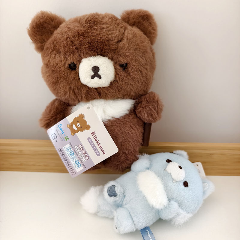 日本采购san-x轻松熊熊弟蜂蜜熊小狼超柔毛绒玩偶挂件 现货