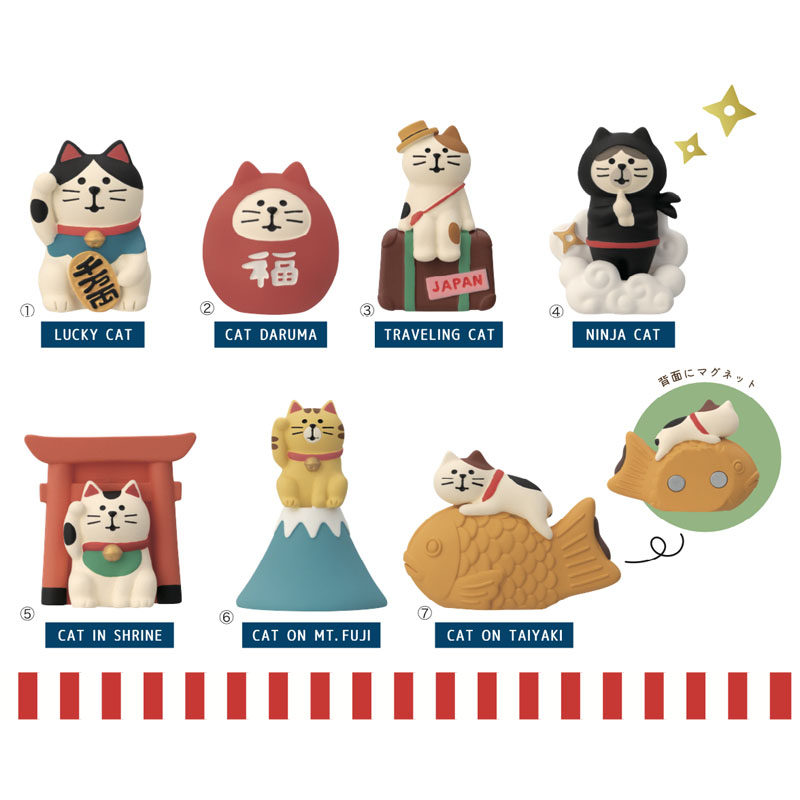 日本正版decole旅行猫咪日本特色可爱冰箱贴磁力贴 现货,节庆用品/礼品,文化创意冰箱贴,淘宝优惠券,粉丝福利购,淘宝优惠卷