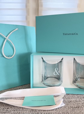 实拍 Tiffany & Co. 蒂芙尼玻璃对杯水杯玻璃杯酒杯仅此一对