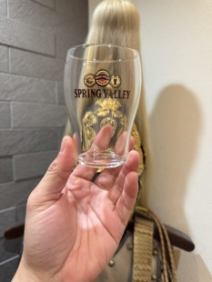 麒麟春谷系列啤酒杯水杯玻璃杯日本产全新带盒薄款