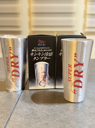国现秒发日本进口正品asahi superdry变色铝杯速冻杯辛口杯原装盒