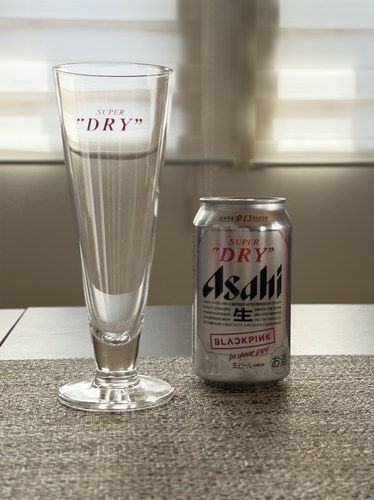 日本朝日Asahi super dry日本制高脚限定啤酒杯拉格杯可冷冻冰杯