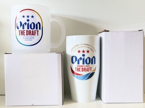 现货实拍日本Orion奥利恩冲绳限定啤酒杯磨砂杯陶瓷杯
