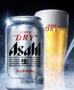 日本进口朝日SUPER DRY生啤酒杯日本玻璃杯广告款御用杯400ml