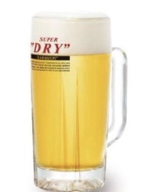 现货实拍全新日本进口啤酒杯玻璃杯朝日SUPER DRY扎啤杯大容量