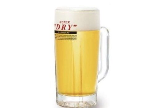 现货实拍全新日本进口啤酒杯玻璃杯朝日SUPER DRY扎啤杯大容量