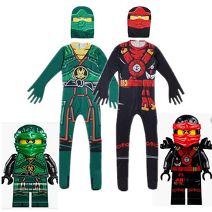万圣节男童服装 龙刀 乐高幻影忍者绿衣儿童cosplay造型演出服套装