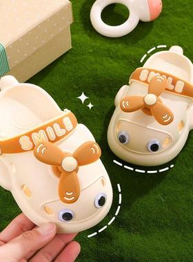 男c童A洞洞H鞋R夏W季A卡R通l可爱B飞E机L室内D包头外K穿婴d幼p儿C