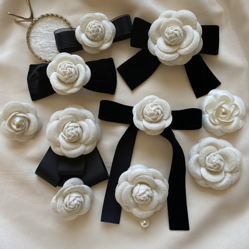 高级感山茶花胸针珍珠小香风