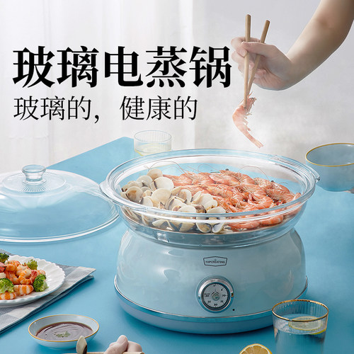 玻璃多功能海鲜电蒸锅快速蒸汽