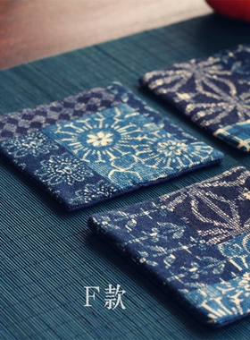 青花棉麻布艺杯垫茶垫茶托养壶垫功夫茶具配件防磕隔热垫茶席零配