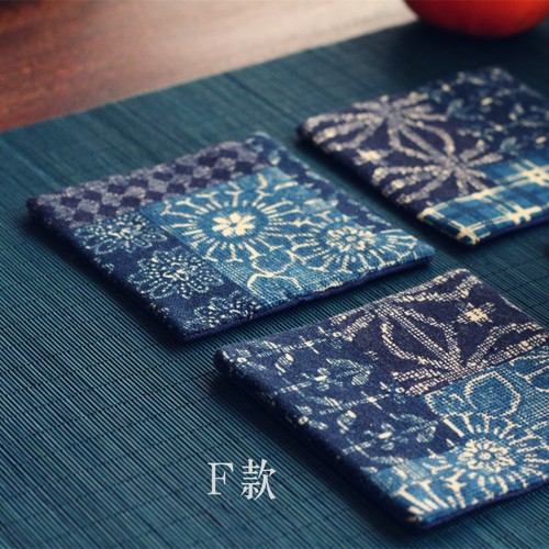 青花棉麻养壶防磕茶席布艺杯垫