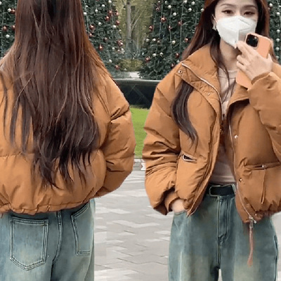 高级感超好看羽绒棉服短款冬季2025新款韩版小个子加厚面包服外套
