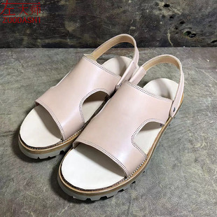 左大师9001-3-3B固特异皮鞋私人订制夏季日本枥木皮透气沙滩鞋