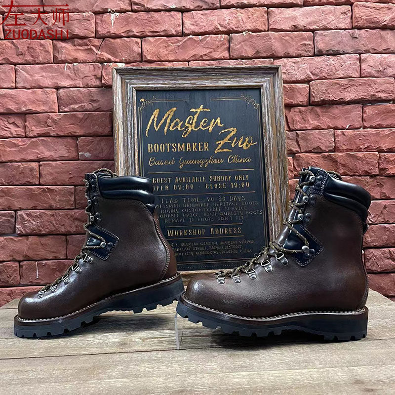 左大师1607-7-3G美国霍尔文腊肉翻毛皮双线外翻工艺7寸户外登山靴,流行男鞋,马丁靴,淘宝优惠券,粉丝福利购,淘宝优惠卷