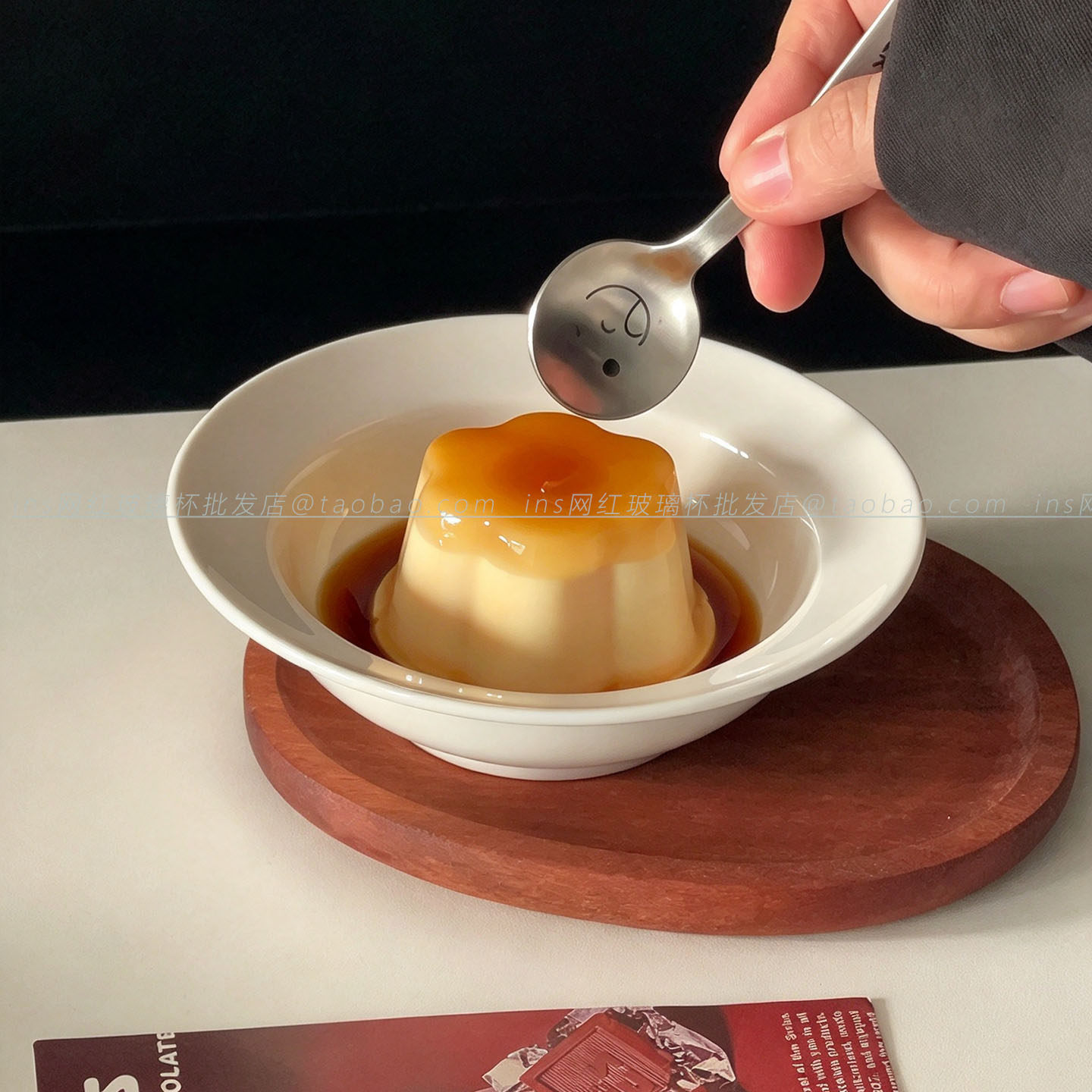 简约纯白陶瓷宽边沙拉水果酸奶碗