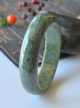 玉泰清仓天然缅甸翡翠A货冰糯种黄绿玉手镯女款57老人玉镯子正品