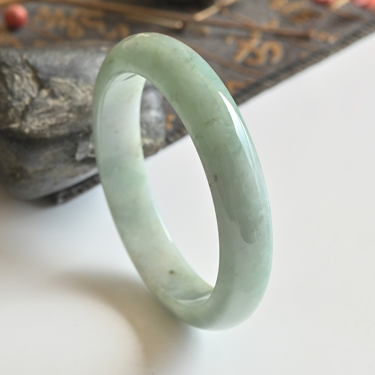 清仓天然A货翡翠手镯冰糯种油绿玉镯子女57缅甸玉石手镯一物一图