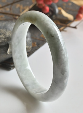 清仓天然A货翡翠手镯糯种乌鸡玉镯子女款59.7缅甸玉手镯一物一图