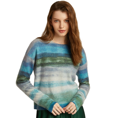 羊绒衫dikangra/德凯佳印花圆领