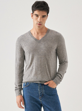 di kangra/德凯佳男士100支单面穿v领永恒款羊绒衫S21-1742